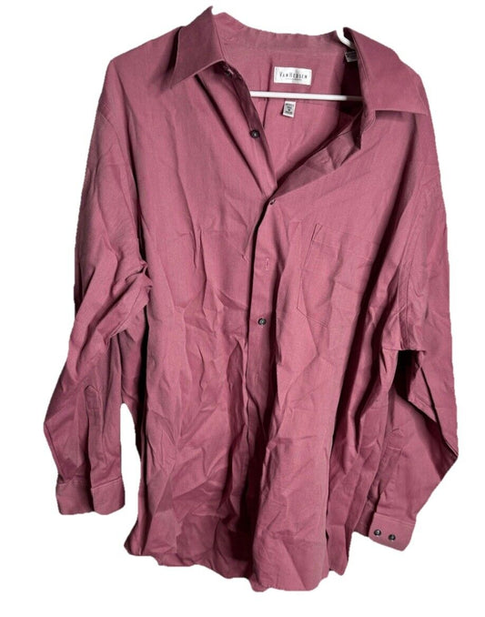 Van Heusen Button Up Long Sleeve Shirt Men's Size 18 34/35