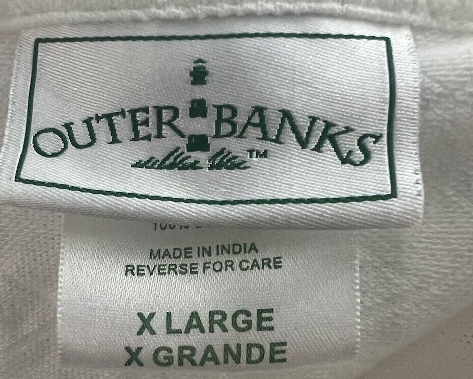 Outer Banks polo Shirt Size XL White Sleeveless