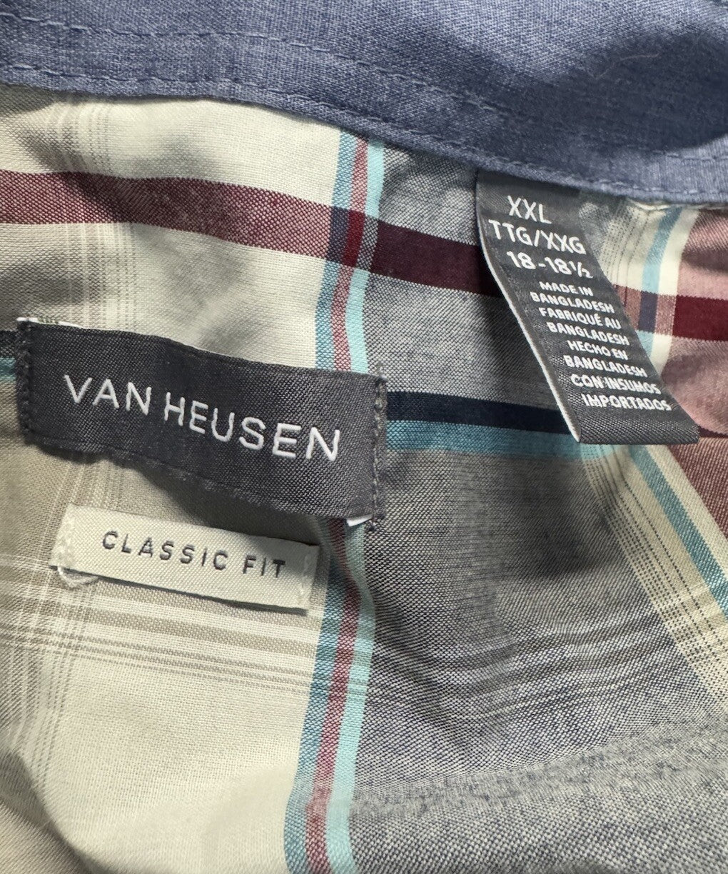 Van Heusen Mens Wrinkle Free Short Sleeve Dress Shirt Size XL