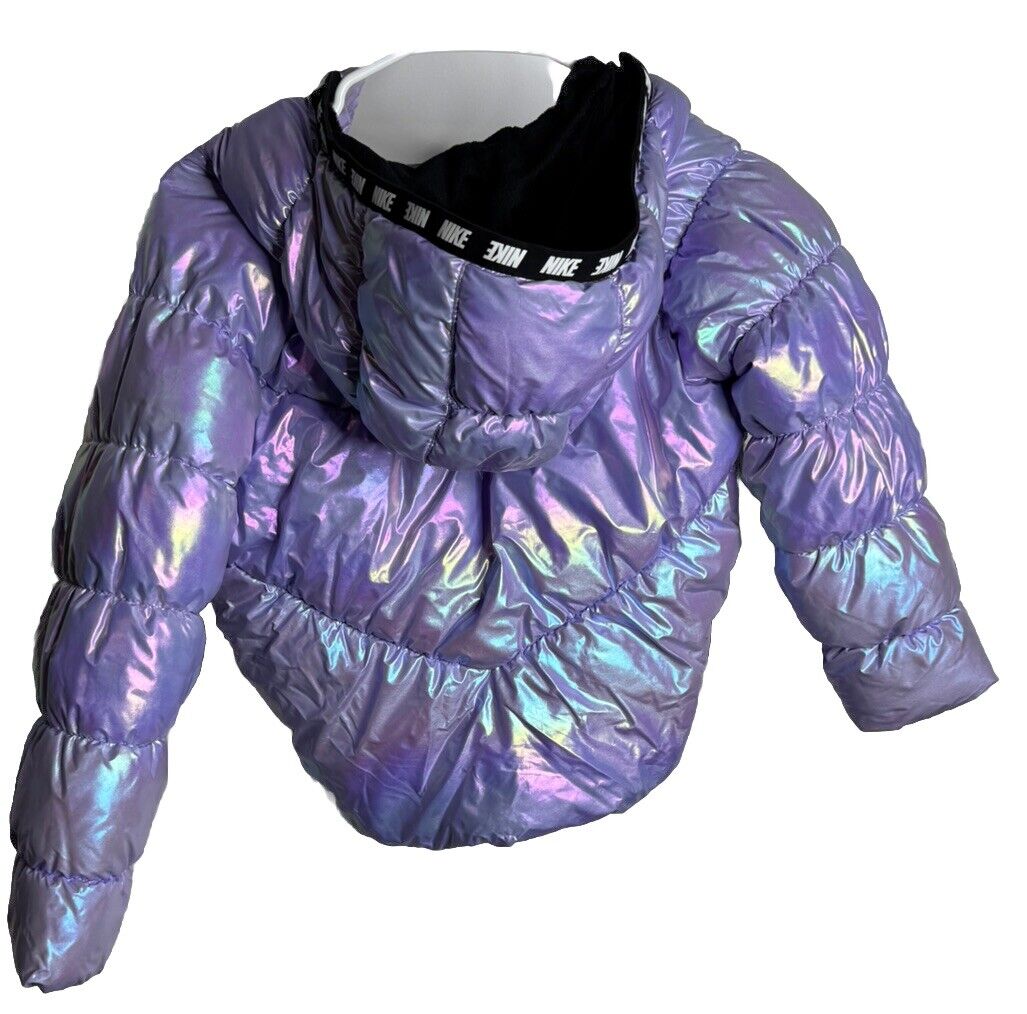 Nike Puffer Pink Foam Girls 6X 6-7 Years Jacket Coat Full Zip Up