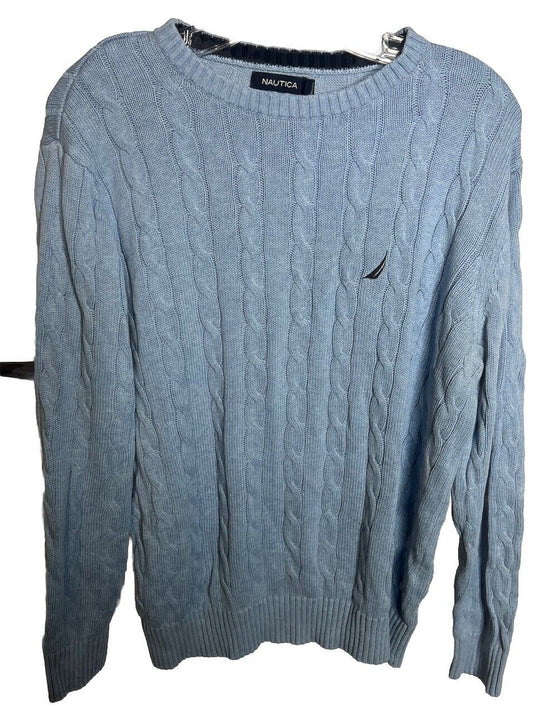 Nautica Sweater Adult M Blue Long Sleeve Pullover Mens Crewneck