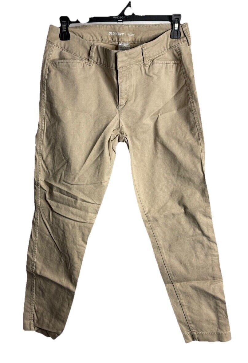 OLD NAVY Women's Size 2 Pants Mid Rise Skinny Pixie Ankle Beige