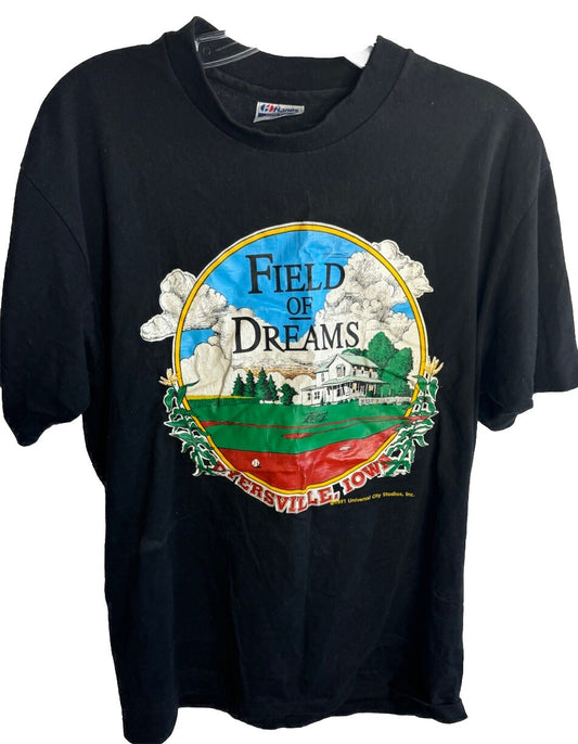 Vintage 80s Field of Dreams T-shirt Iowa Baseball Single Stitch Size Large