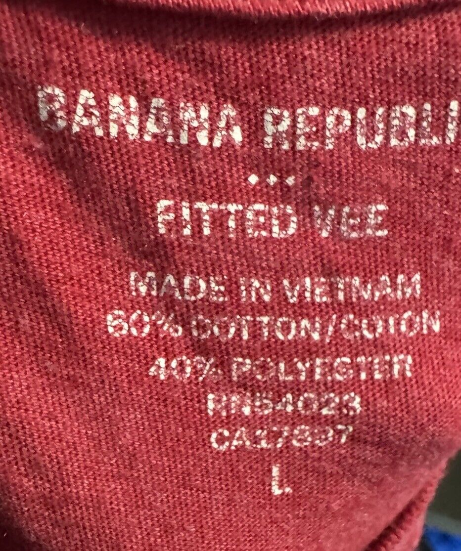 Banana Republic Men's Short Sleeve Crew Neck Premium-Wash Tee T-Shirt, large
