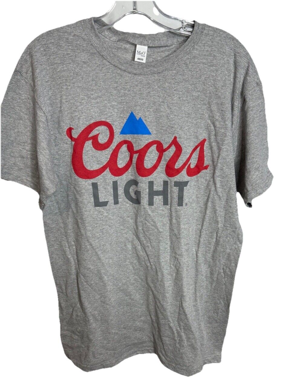 Coors Light Mens T-Shirt Medium Gray Short Sleeve