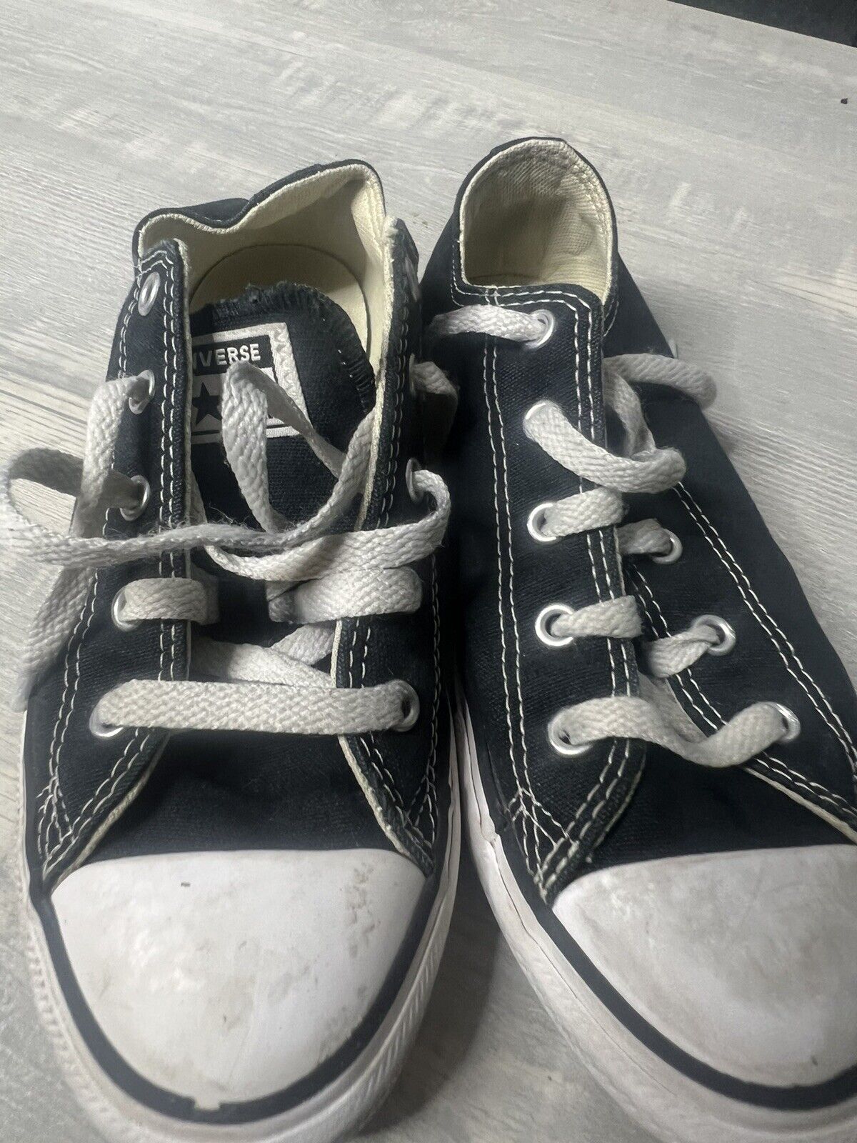 Converse All Star Chuck Taylor Canvas Shoes Low Top Gray Youth Size 3