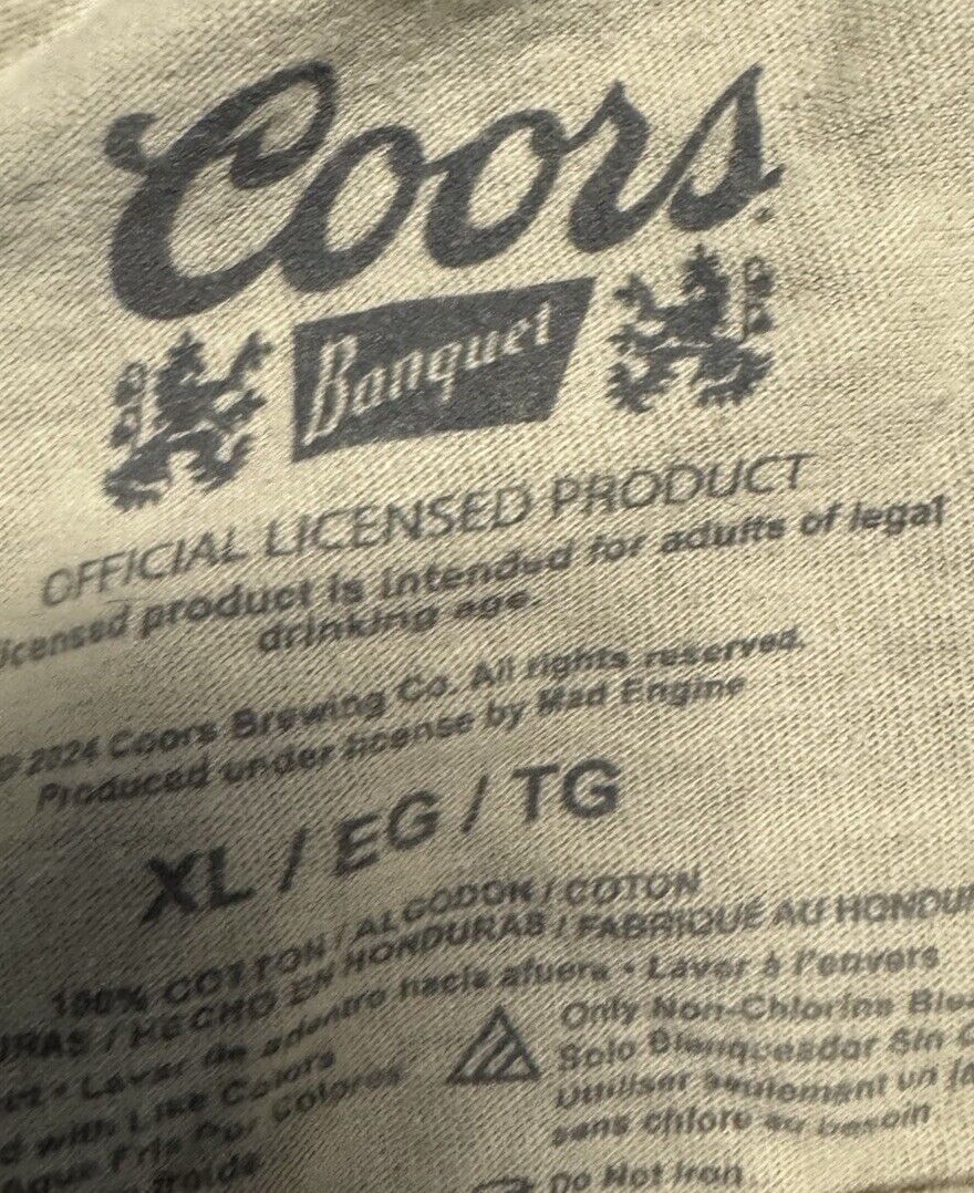 COORS LIGHT COLD AS THE ROCKIES T SHIRT OFFICIAL Size XL