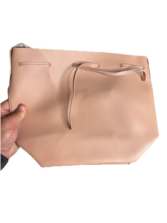 NEW Kayla + Ava Tote Crossbody Bag Pink Vega Leather Has Crease Marks