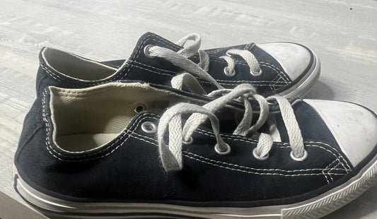 Converse All Star Chuck Taylor Canvas Shoes Low Top Gray Youth Size 3