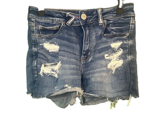 American Eagle Tomgirl Shorts Distressed Denim Women's Size 8