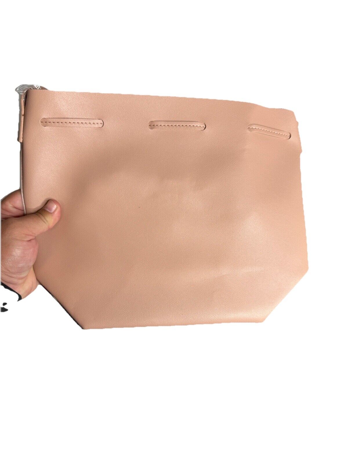 NEW Kayla + Ava Tote Crossbody Bag Pink Vega Leather Has Crease Marks