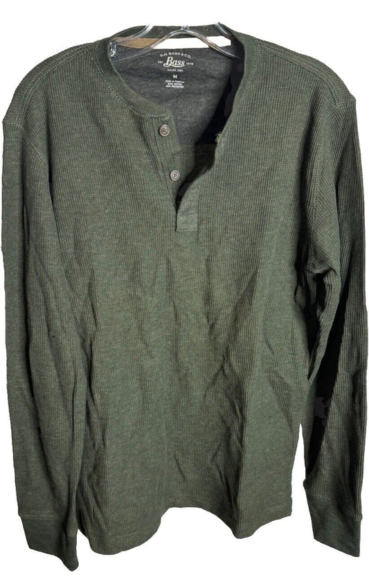 G.H. Bass & Co  Long Sleeve Cotton Blend T-Shirt Men's M