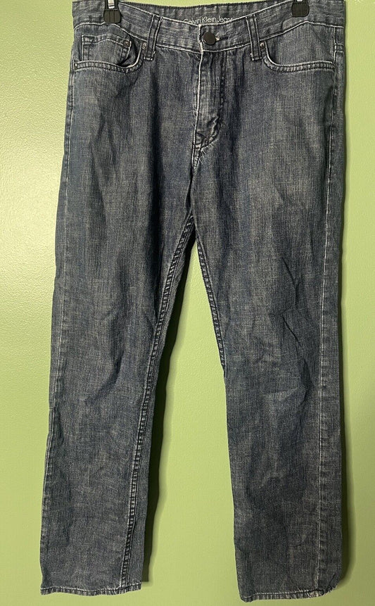 Calvin Klein Mens Jeans Blue Size (31x30) Relaxed Straight Medium Wash