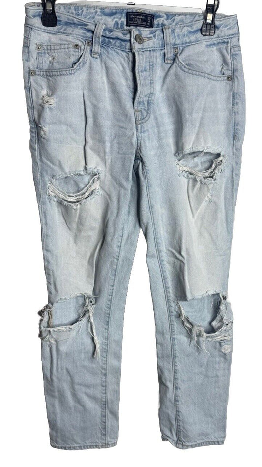 Abercrombie & Fitch Pants Womens Sz 25/0R Blue Stonewashed Skinny Highrise Jeans