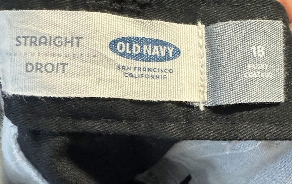 Old Navy Pants Womens 18 Blue Cropped Tapered Leg Plus Size Capri Stretch