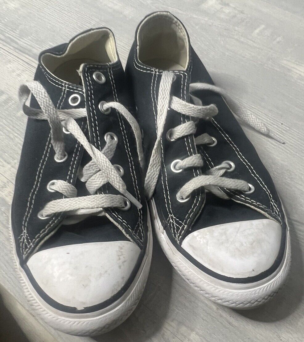 Converse All Star Chuck Taylor Canvas Shoes Low Top Gray Youth Size 3