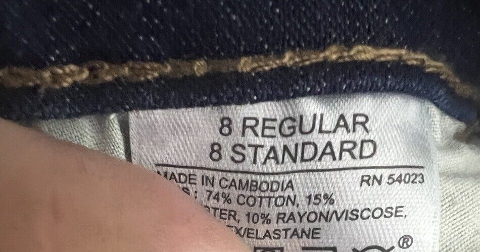 Old Navy High-Rise Super Skinny Jeans Womens 8 Long Blue Stretch Denim