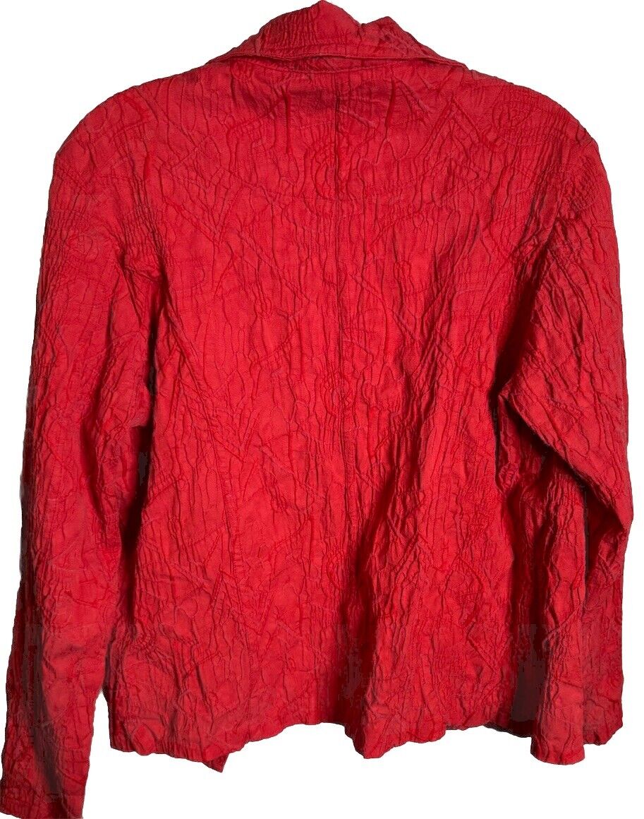 Kaktus Womans Button Jacket Size Medium Cotton Blend Art Long Sleeve