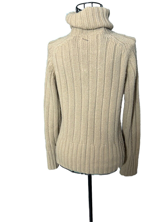 Zara Sweater Women Medium Oversized Turtleneck Knit  Pullover