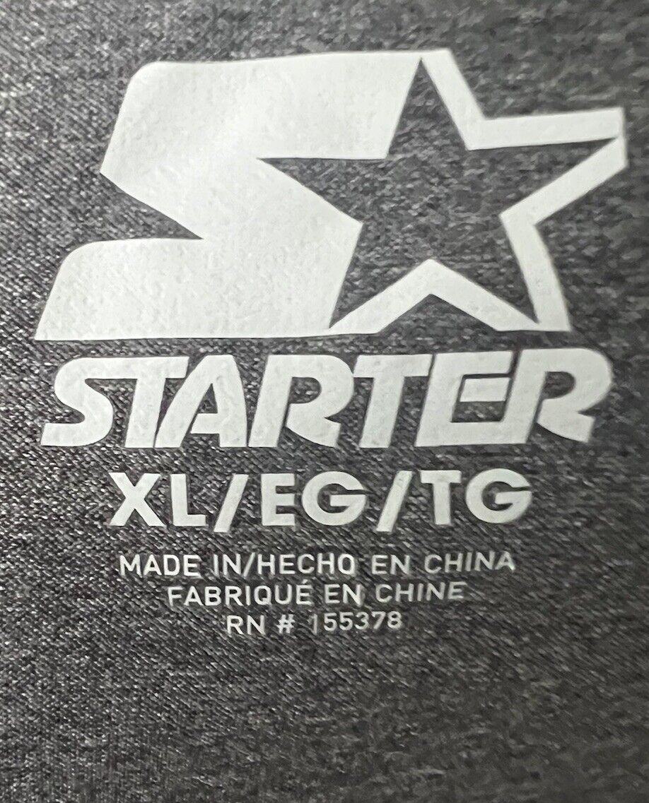 Starter T-Shirt Men's Size XL Short Sleeve Gray Crew Neck