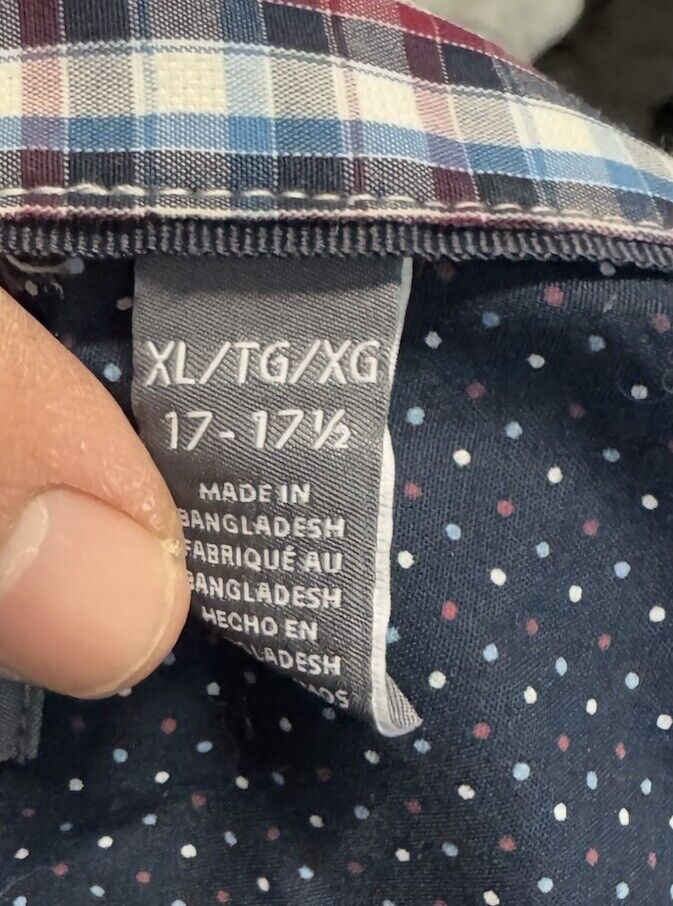 Men's Van Heusen Flex  Button Down Dress Shirt  XL 17-17.5