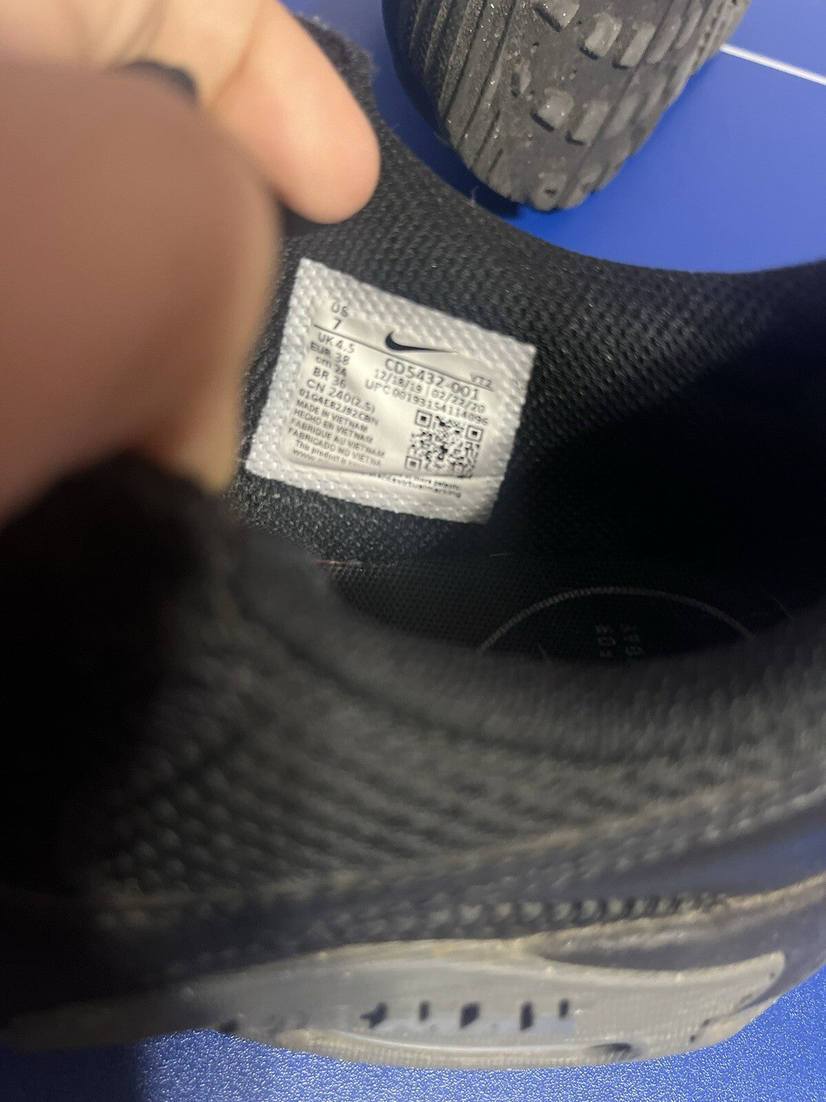 Size 7 - Nike Air Max 90 Triple Black, Women’s,