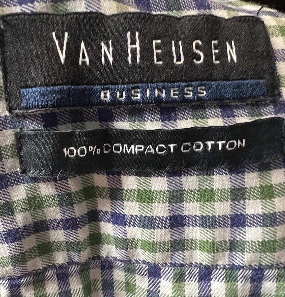 Van Heusen Studio Shirt Mens 15.5  Long Sleeve Button Down