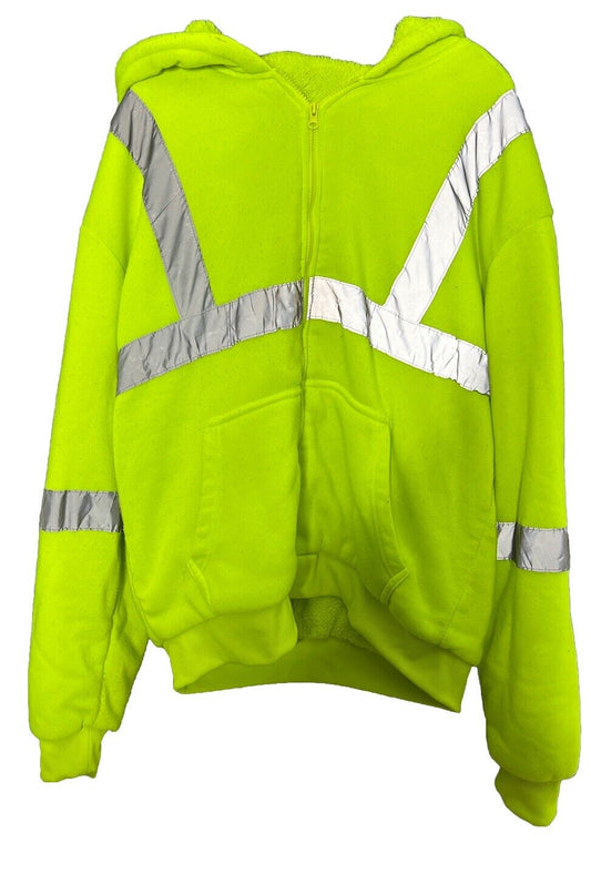 Vertical Sport Men’s Zip Up Jacket Size 2XL Reflective/yellow/ Good For Work