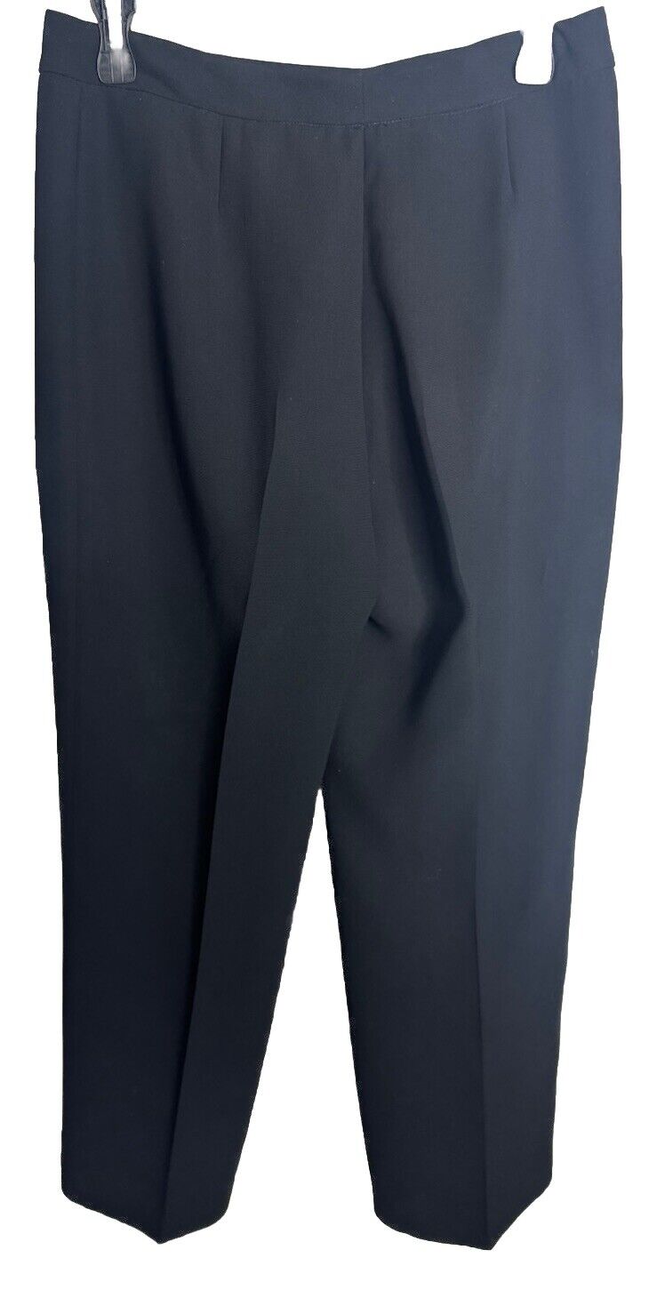 Le Suit | Dress Pants Trouser Black Creased High Rise Career 6P Petite