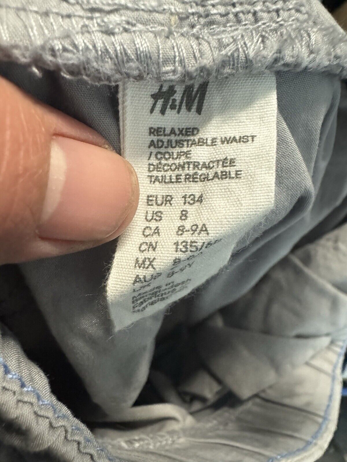 H&M Logo Women’s Pull On Lounge Pants  Light Linen size 8