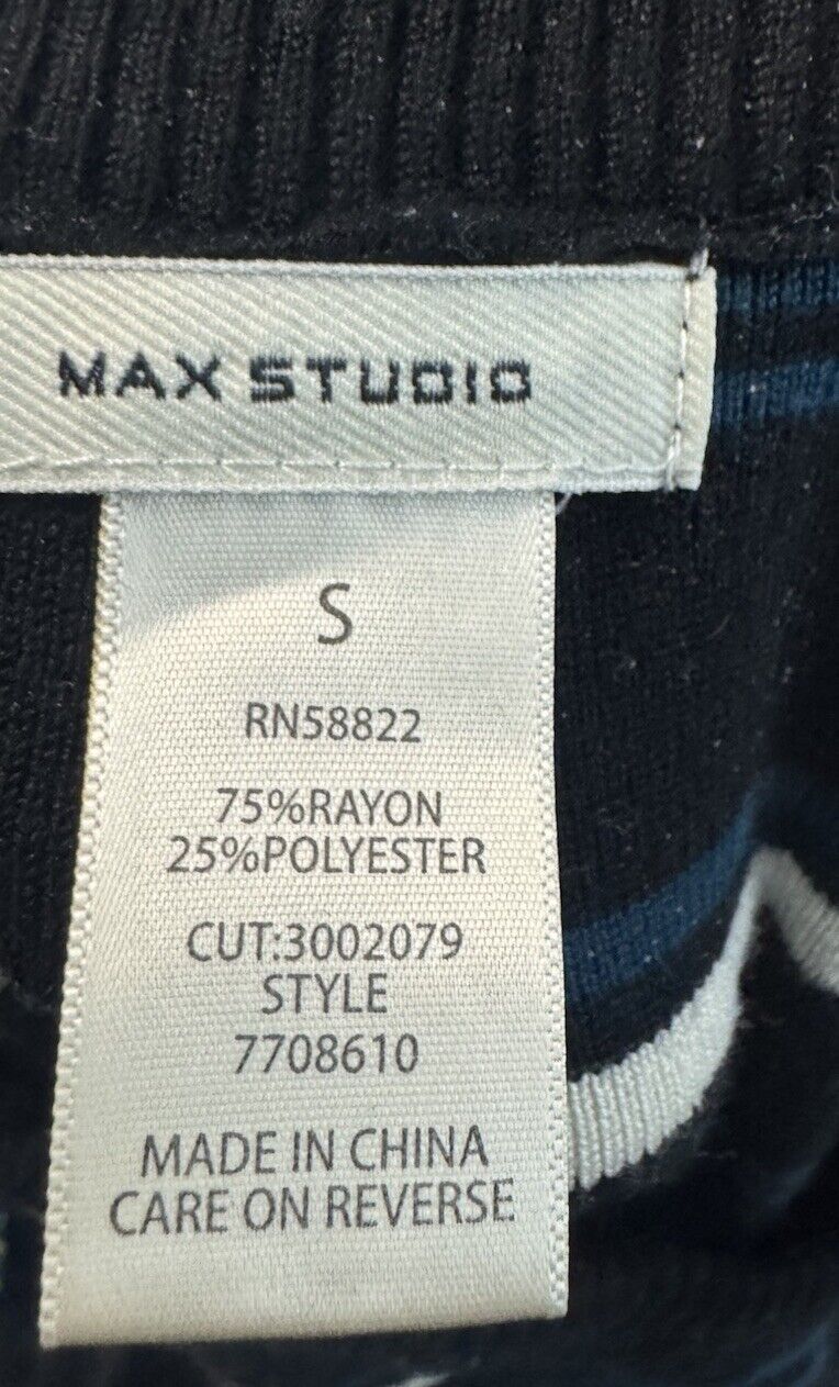 Max Studio Long Modest Knit Blue Maxi Skirt Size S Small
