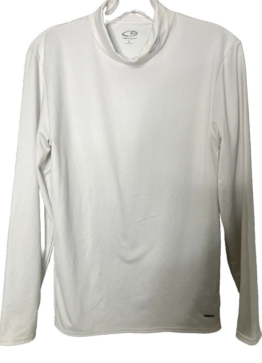 MENS CHAMPION DUO  DRY sz LargeWHITE Athletic Compression SHIRT