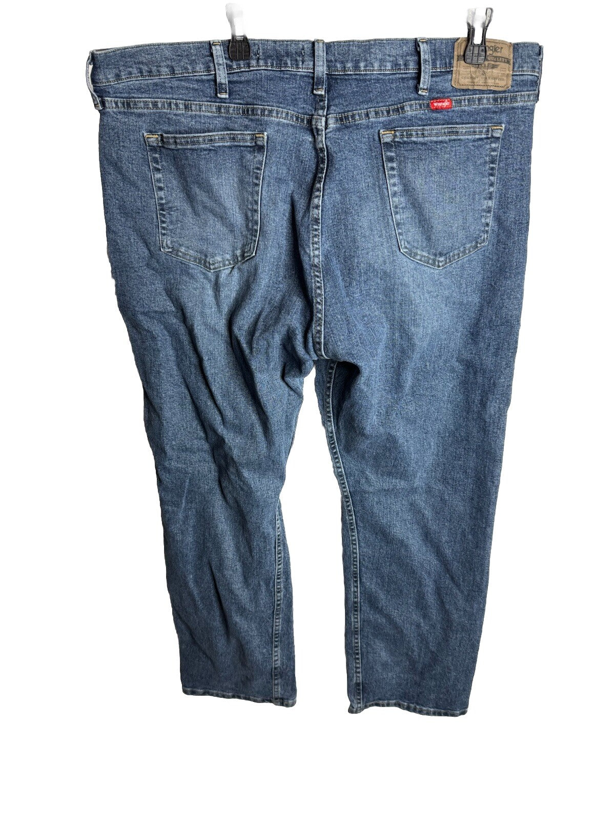 Wrangler Mens 42x30 Jeans Relaxed Bootcut Blue Jeans