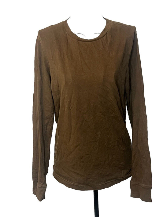 George  Top Womens Size XS Neck long Sleeve Brown