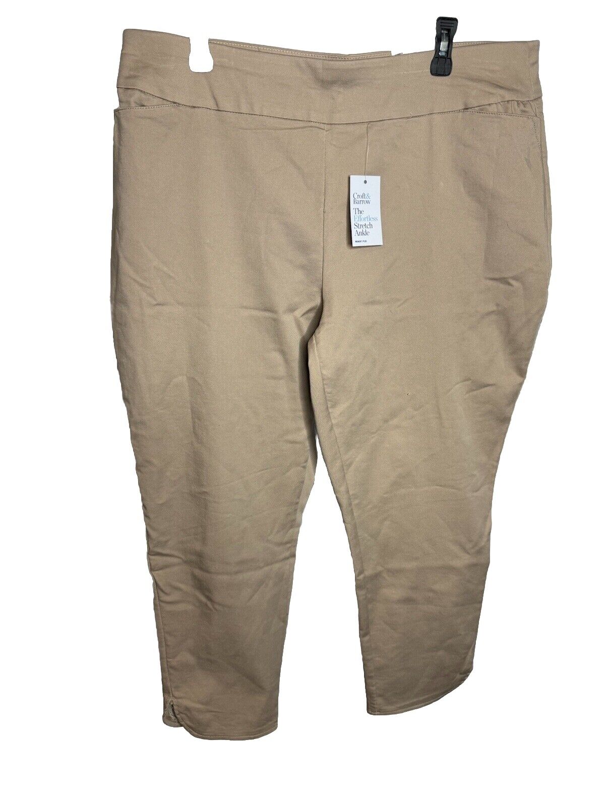 Croft and Barrow Pants Womens 18W Brown Natural Fit Stretch