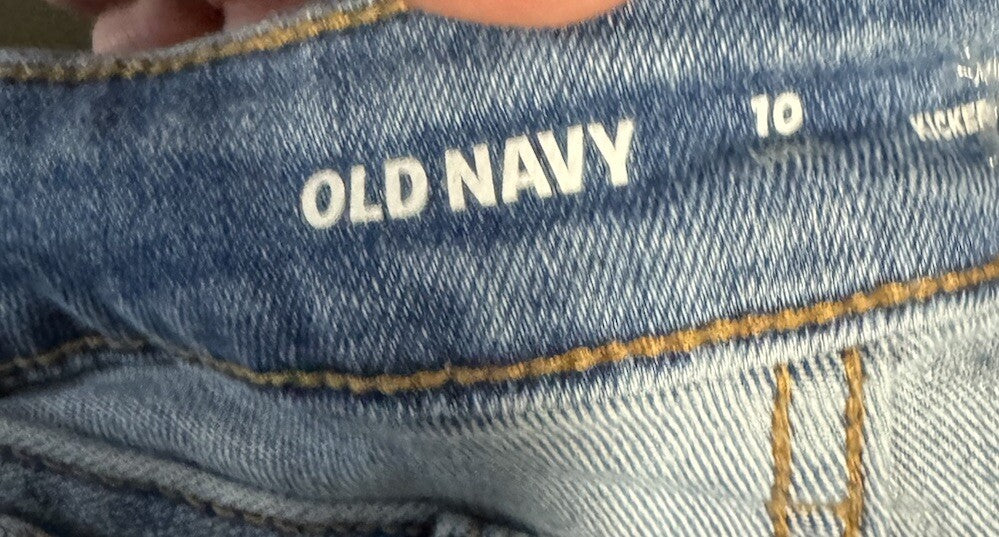 Old Navy Mid Rise Wow Boot-Cut Jeans Women's Size 10 Short Blue Medium Wash