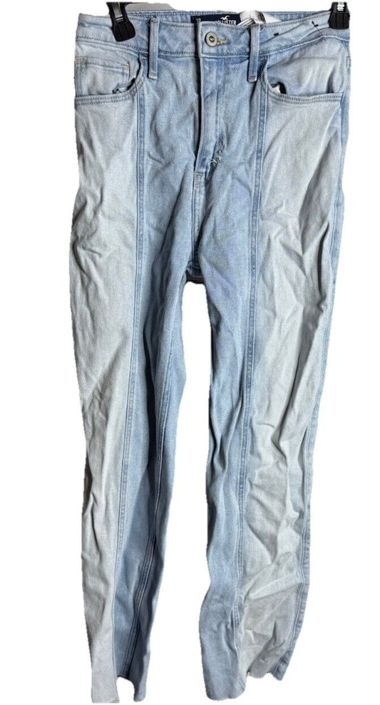 Hollister Dad Jeans Womens 1R Ultra High Rise Distressed Busted Knees 25x31