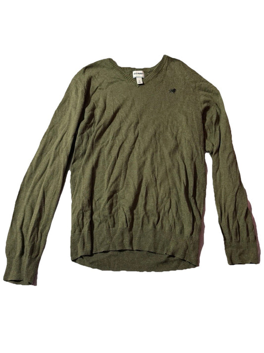 Old Navy Sweater men medium, Green, Quilted, High Quality,Rare Find Vintage Look