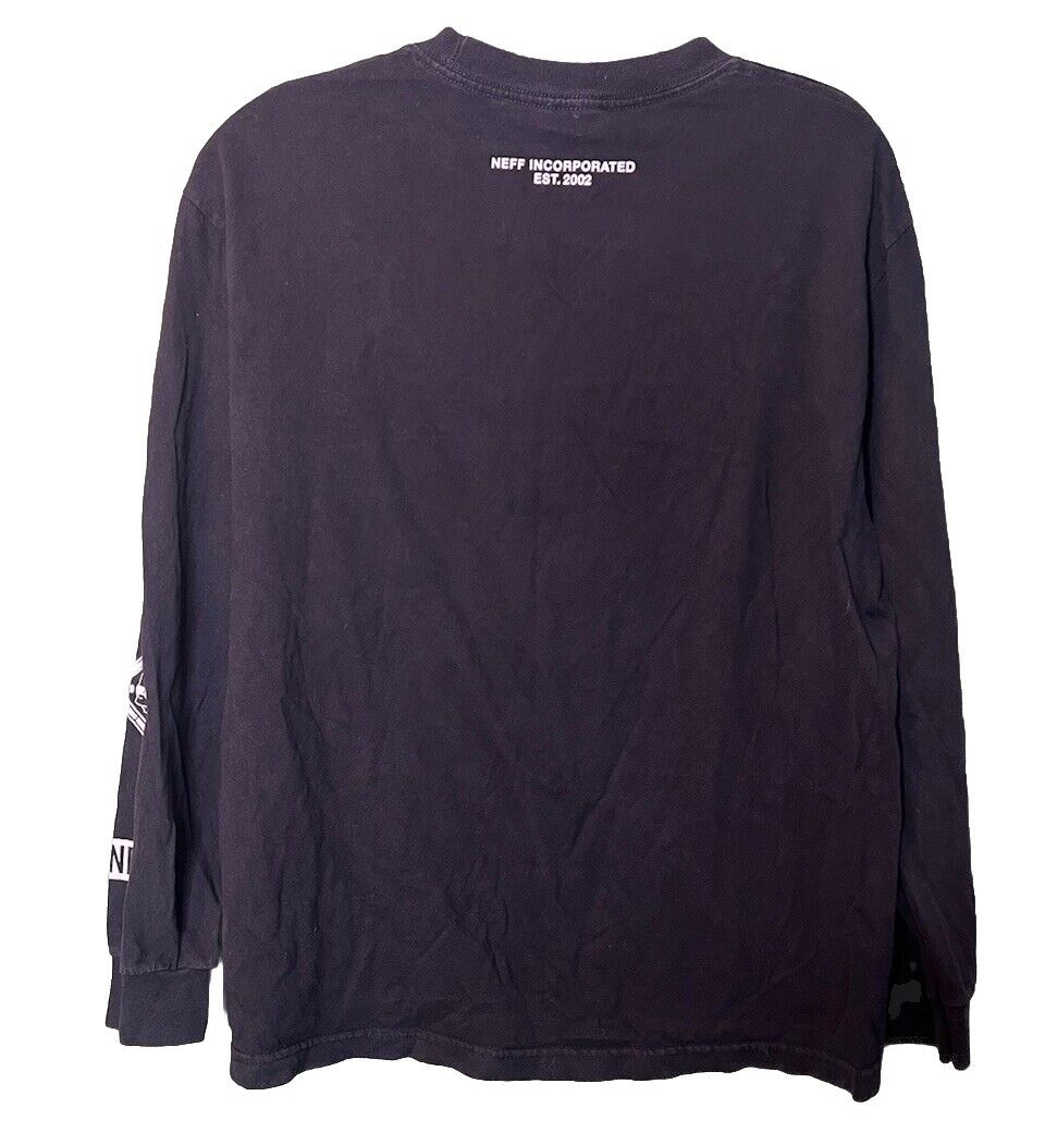 NEFF The Simpsons Mens T Shirt Bart Graphic Size Medium Black Long Sleeve