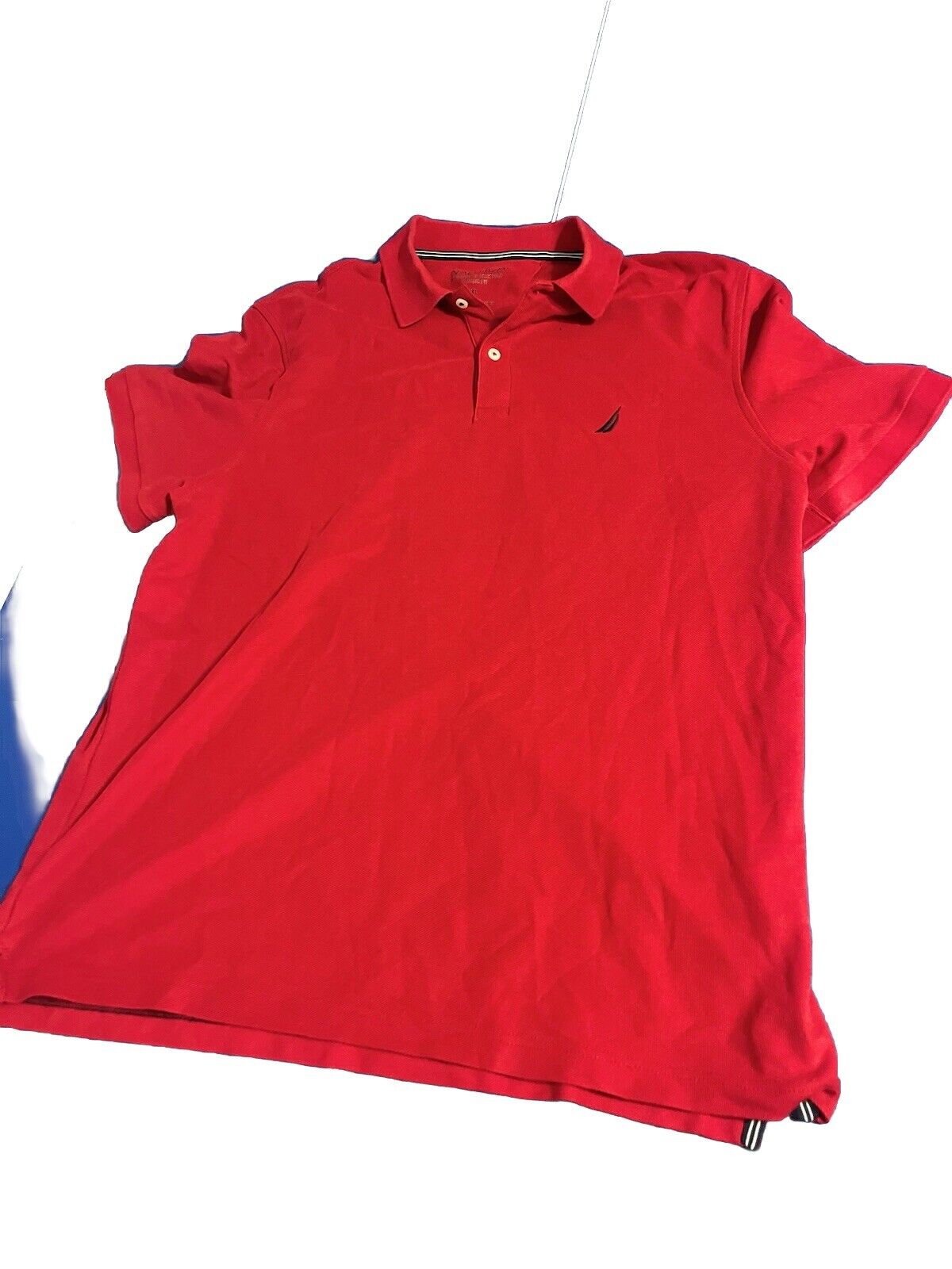Nautica Polo Shirt Men's XL Red Short Sleeve Golf Performance