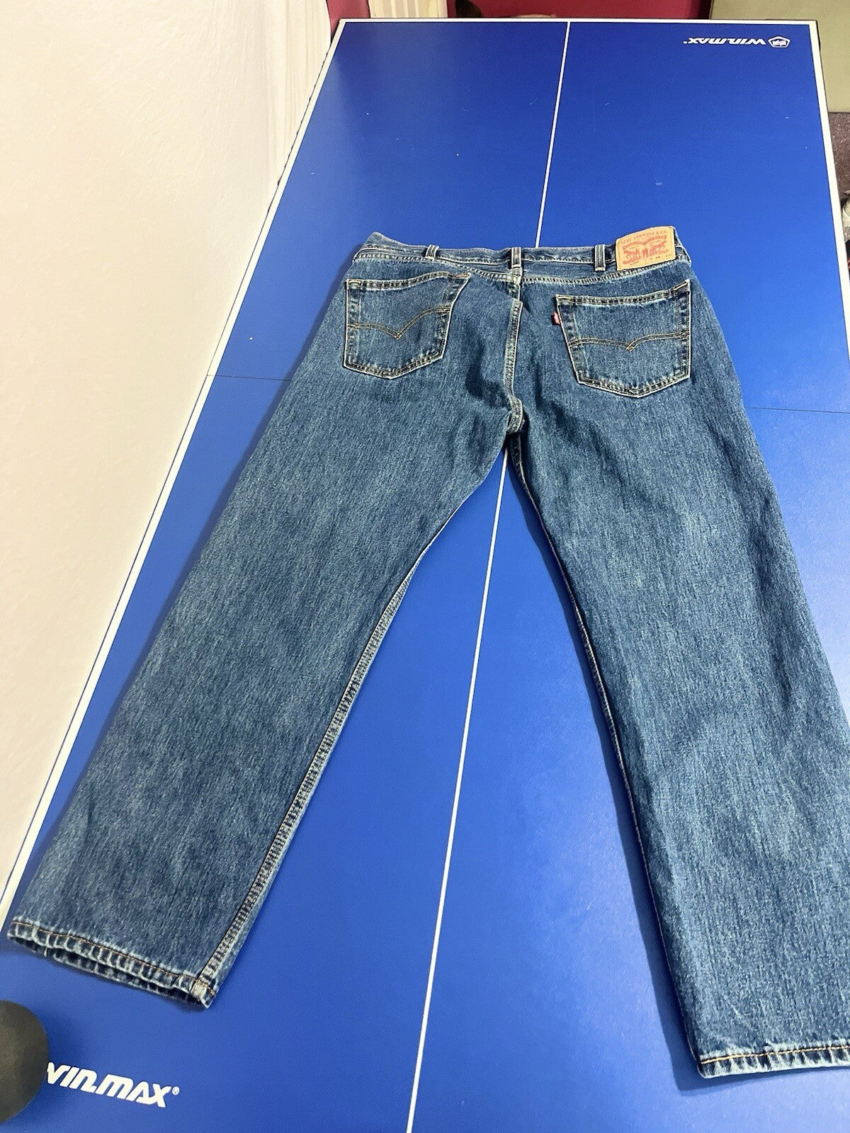 Vintage Levis 505 Jeans 38x29 Blue Denim Cotton Straight Casual Work
