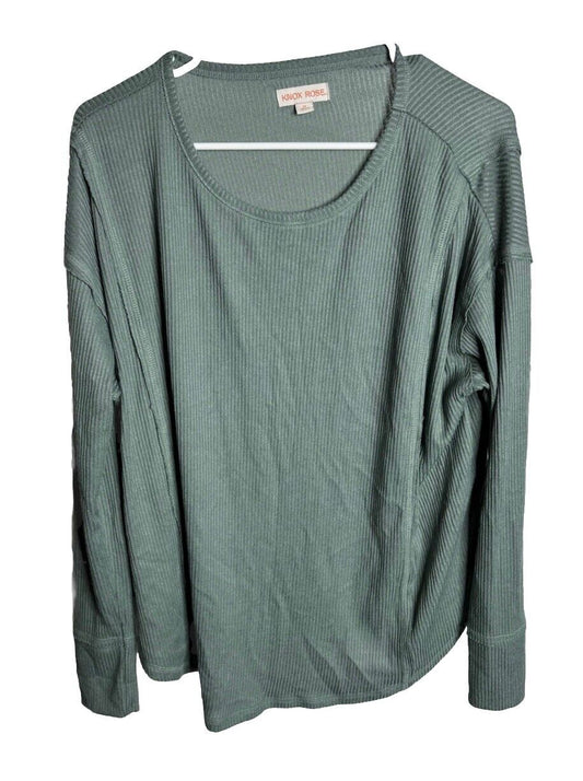 Knox Rose, Women's Textured Sweater, Size Medium Long Sleeve, Pullover,