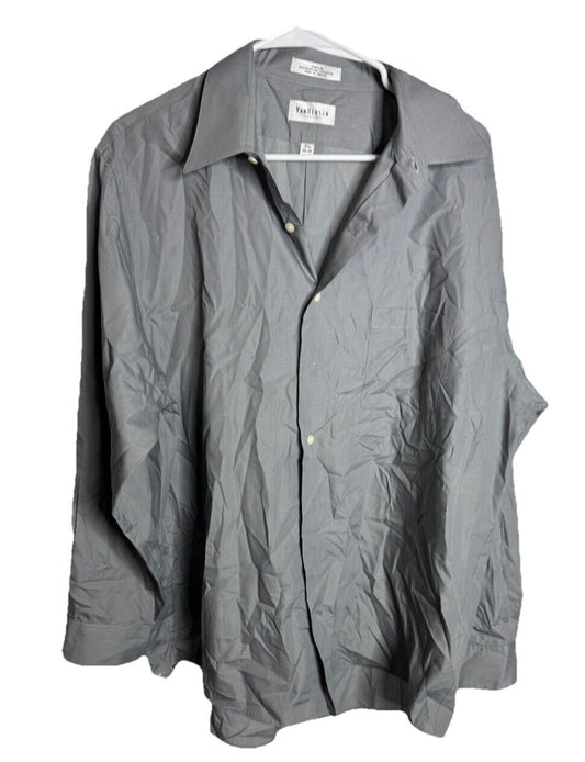 Van Heusen Men's 17 34/35 Regular Stretch Button Up LS Dress Shirt