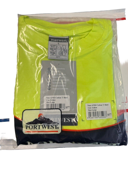 Portwest S398 Safety T-Shirt - Yellow - NEW - Large