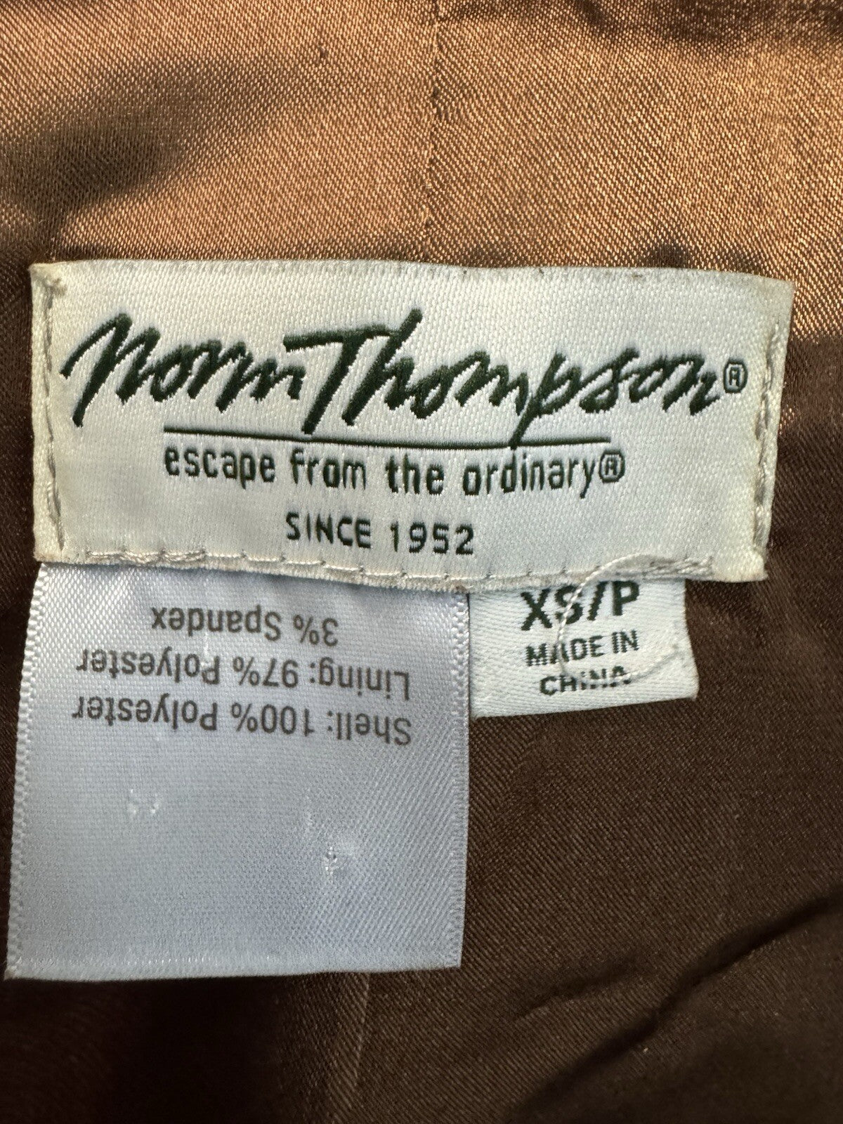 Norm Thompson Faux Suede Blazer Sport Coat Brown Jacket Western XS