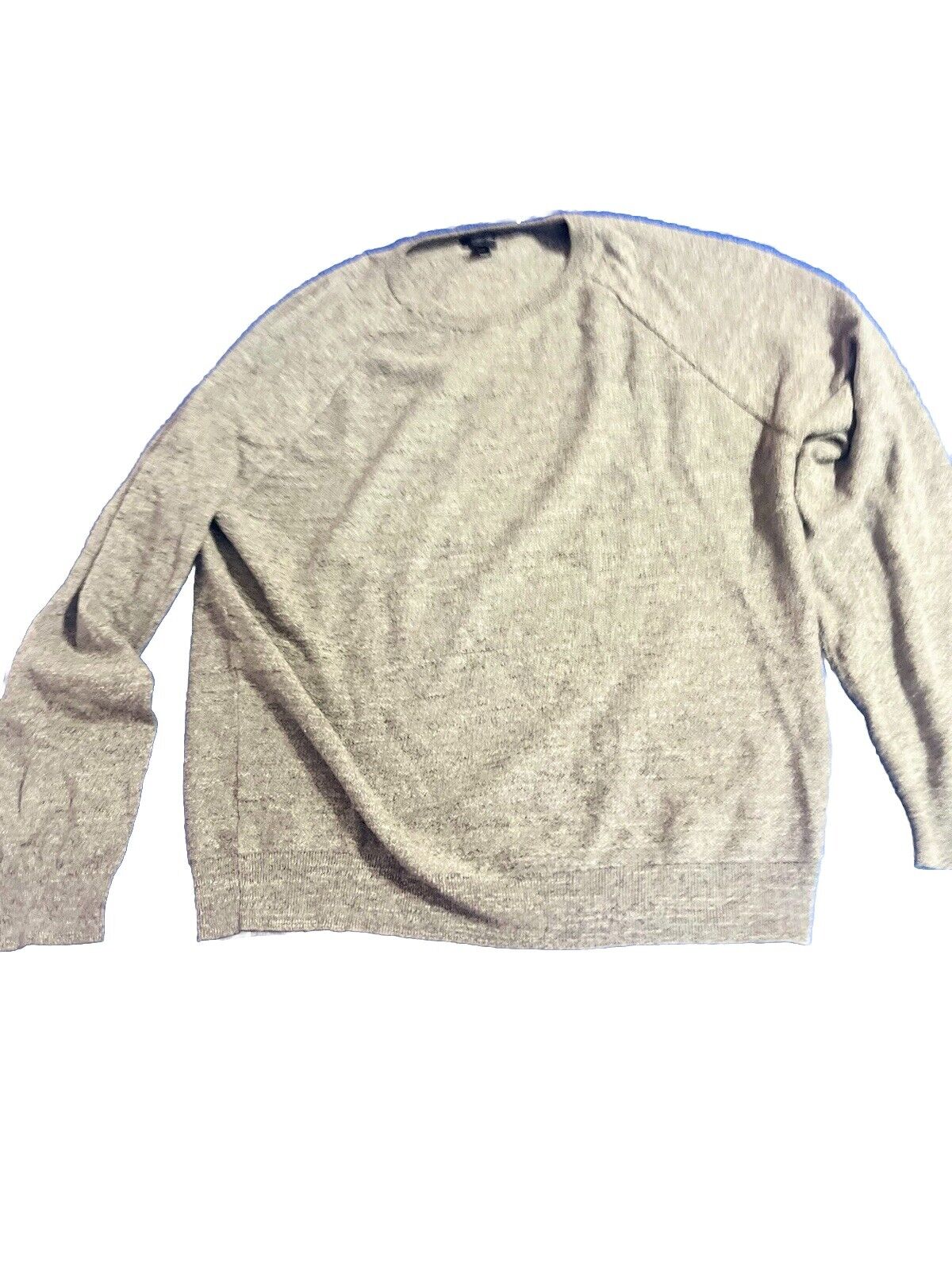 J.Crew Men's Gray Raglan Budded Crewneck Sweater Size Large