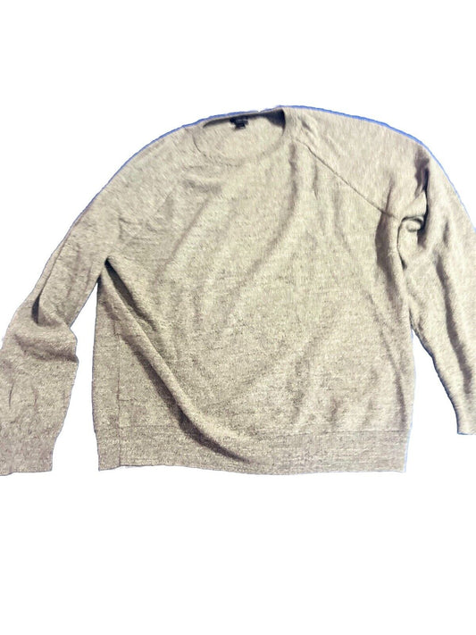 J.Crew Men's Gray Raglan Budded Crewneck Sweater Size Large