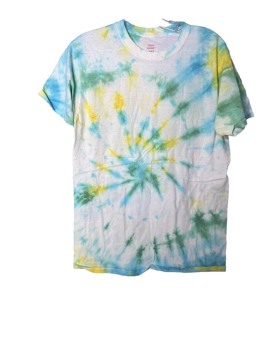 Tie Dye T Shirt Adult Medium Multicolor Hand Dye Short Sleeve