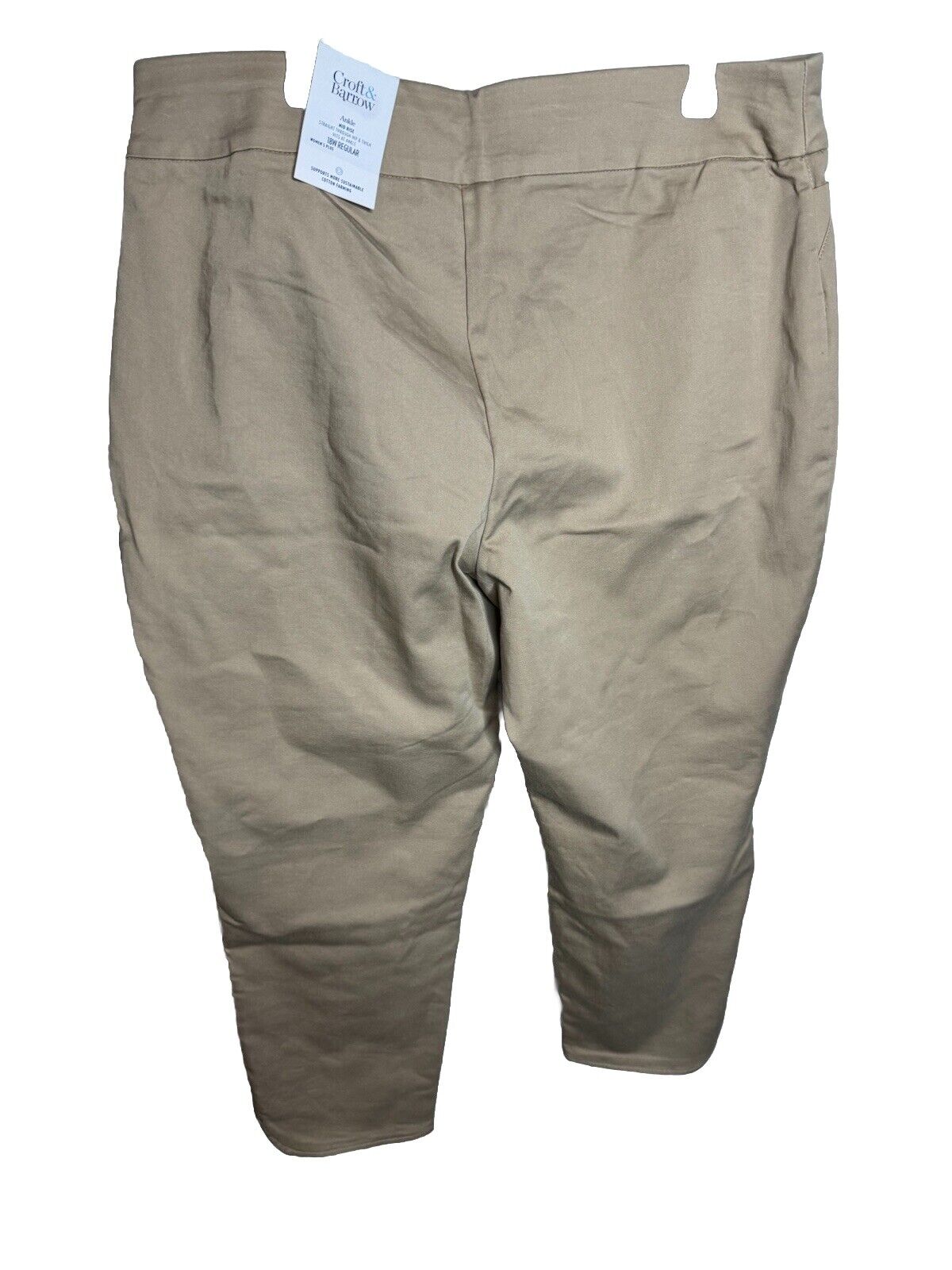 Croft and Barrow Pants Womens 18W Brown Natural Fit Stretch