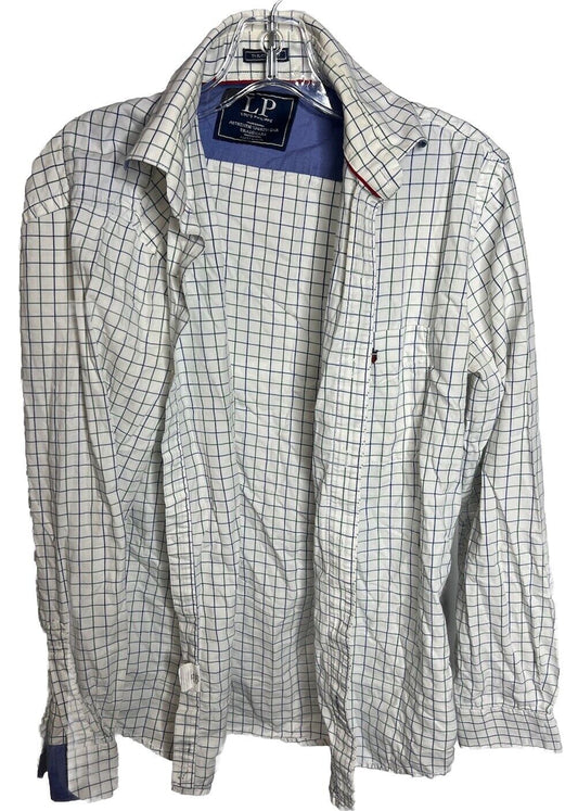 Louis Philippe Mens Button Shirt Size 40 Cotton Long Sleeve Collar